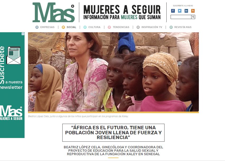 Beatriz López Cela, GINECÓLOGA Y COORDINADORA DEL PROYECTO DE EDUCACIÓN PARA LA SALUD SEXUAL Y REPRODUCTIVA DE LA FUNDACIÓN XALEY EN SENEGAL