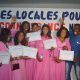 Las alumnas con sus diplomas junto a Cherif Samsedine Sarr, director general de Xaley